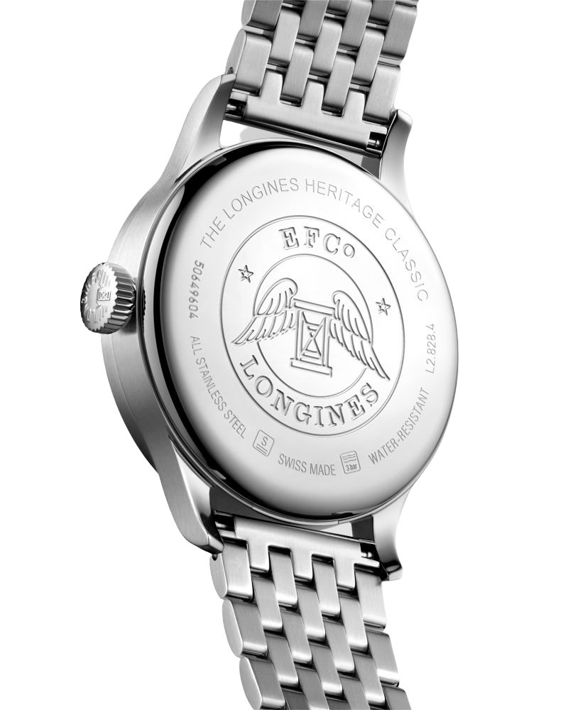 Longines Longines Heritage Classic L2.828.4.53.6 , наручные мужские часы фото под углом